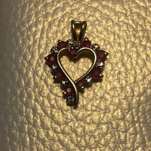 Pink Sapphire & Diamond Pendant